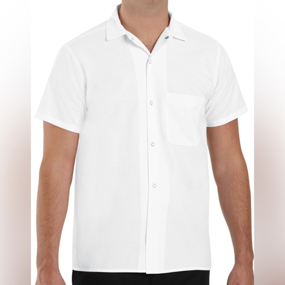 Men’s Red Kap Chef Shirt. Size Medium. NWOT. Button up